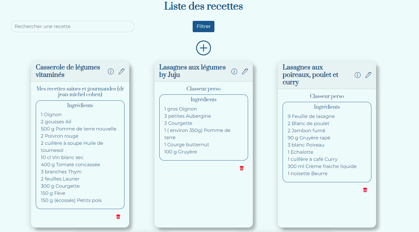 Application Batchy de batch cooking développée en Symfony